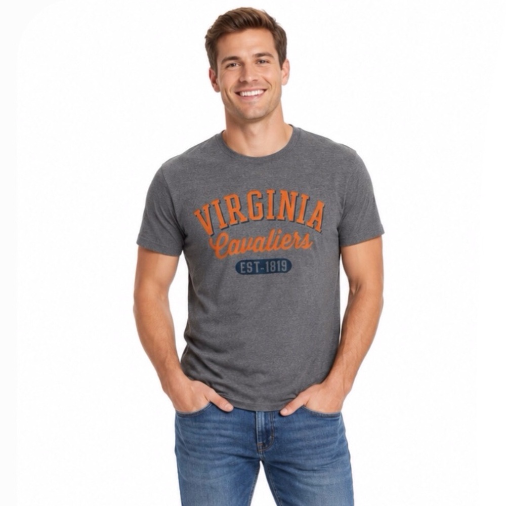 Virginia Cavaliers T Shirt Size Medium Camp David Brand Soft Distressed Logo New